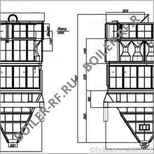 Чертеж циклона БЦ 512-2-(6x8)