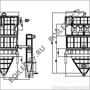 Чертеж циклона БЦ Р-512-2-(6x5)