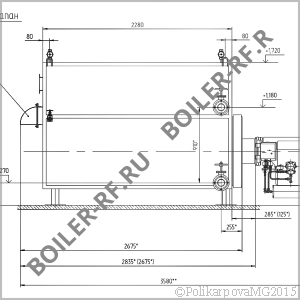 Чертеж газового котла 600 кВт